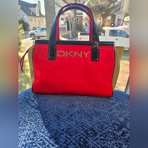 DKNY Red Hang/Tote Bag.
